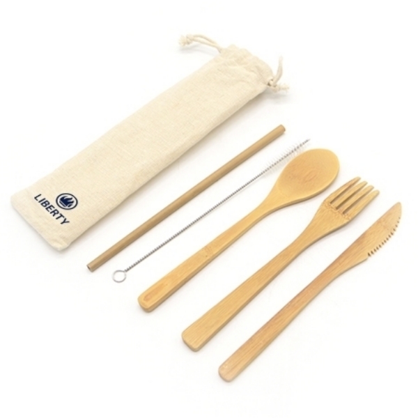 Picture of Bamboo Cutlery Set Of 5