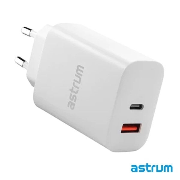 Picture of Astrum Wall Charger PRO Dual PD65 Usb+ Usb-C 65W