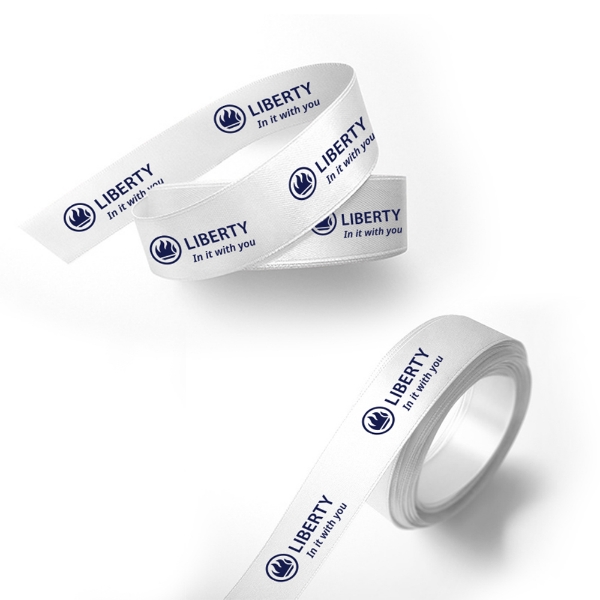 Picture of Liberty White Satin Gift Ribbon 10 Metre Roll