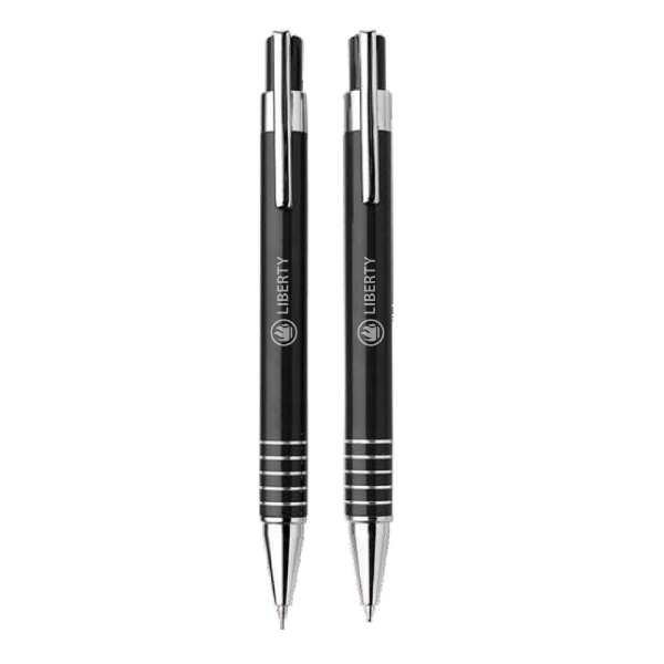 Picture of Lacquered Barrel Ballpoint Pen And Clutch Pencil Set