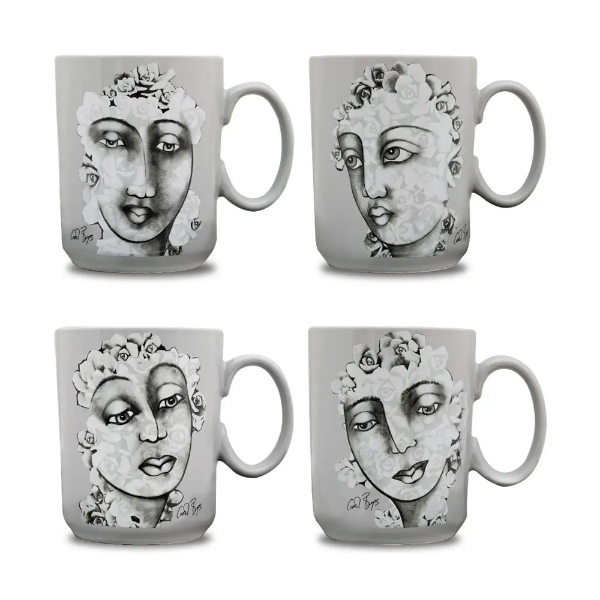 Picture of Carrol Boyes Mug Set of 4 - Succulent Faces