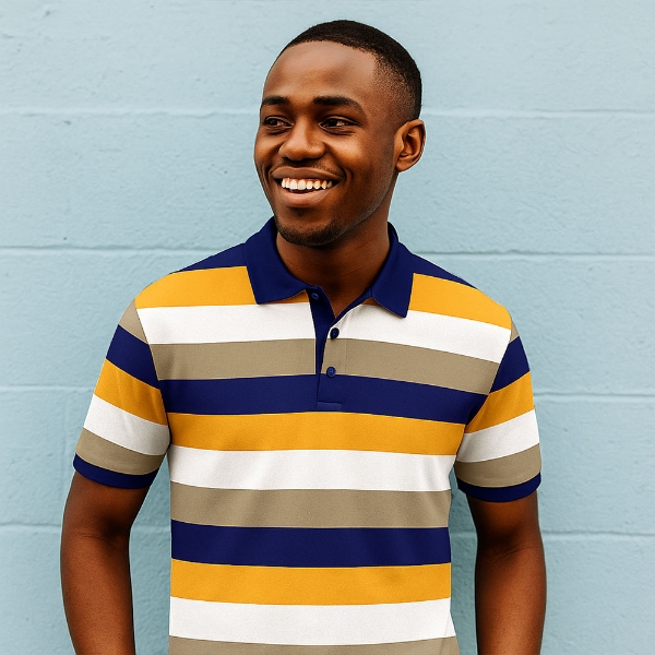 Picture of Mens Striped Golf Shirt